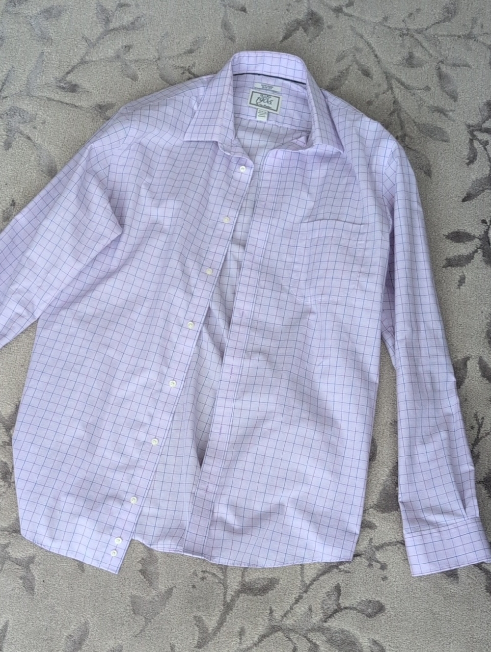 Jos. A. Bank Lavender Windowpane Dress Shirt